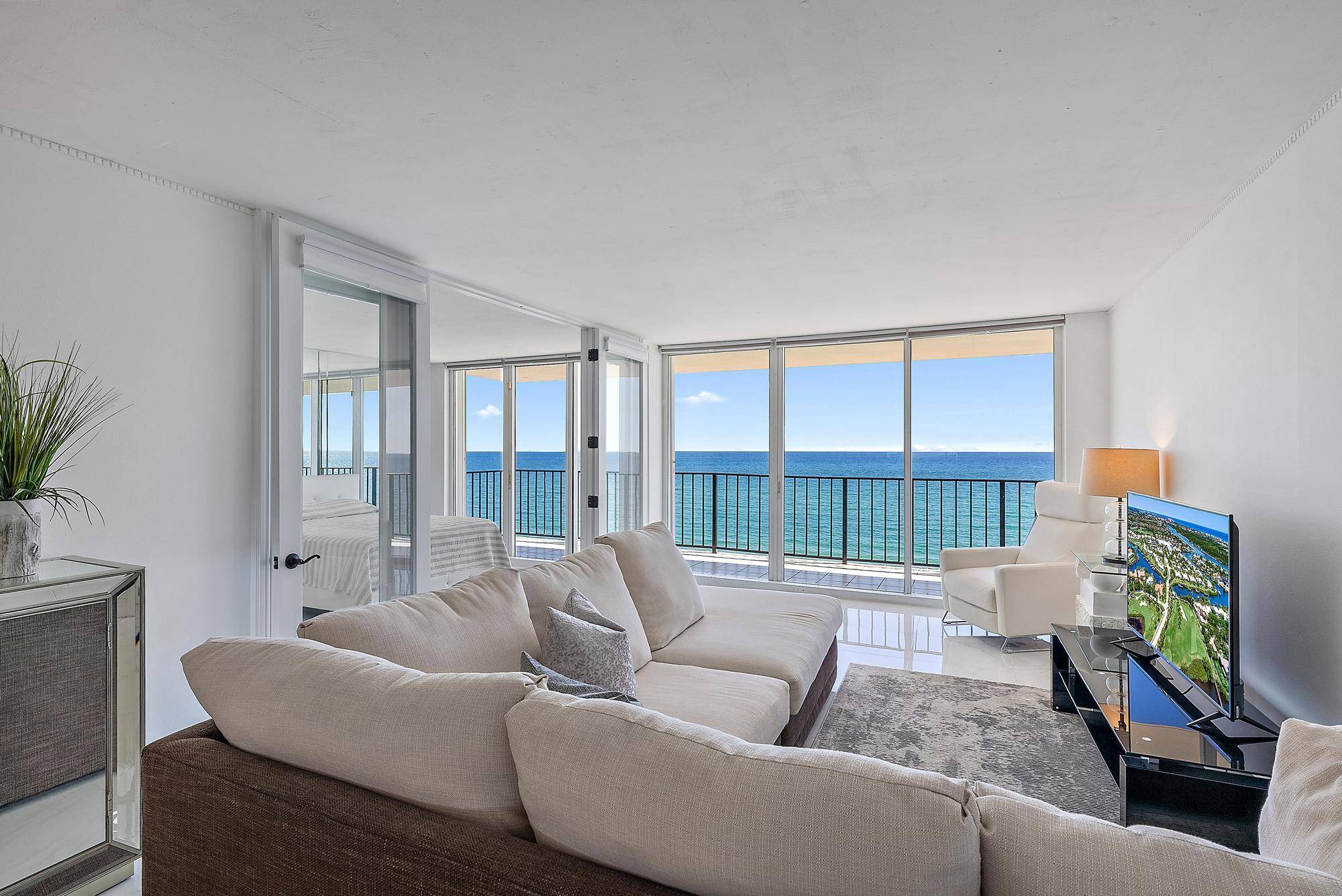Direct Oceanfront Penthouse, recently renovated and now available for annual or seasonal lease, offers unparalleled luxury in Palm Beach.