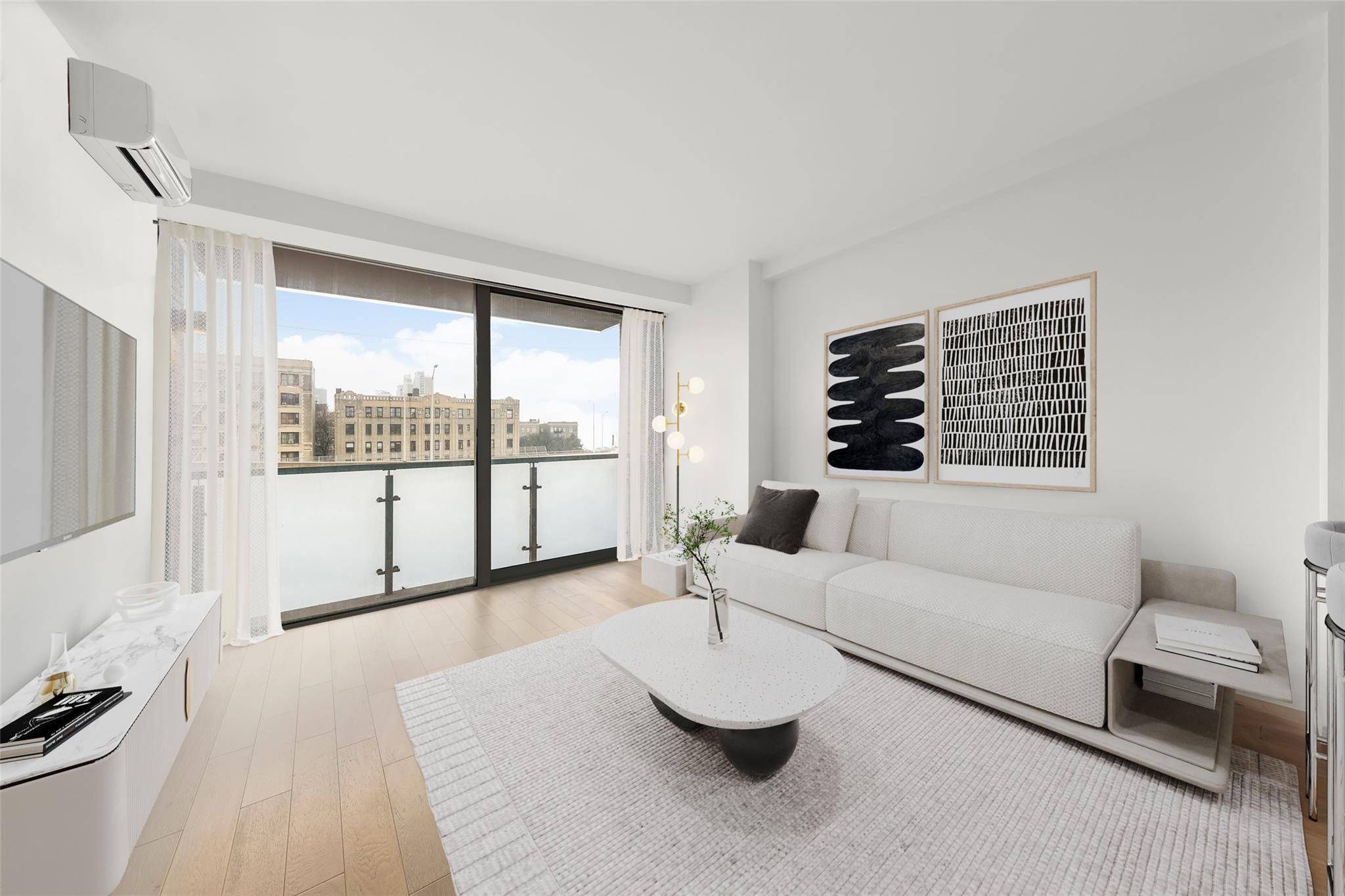 City Living Meets Tranquility Modern Indoor Outdoor Living in Hudson Heights Welcome to Unit 2A at The Ammann a rare opportunity to enjoy over 394 sq ft of private outdoor ...