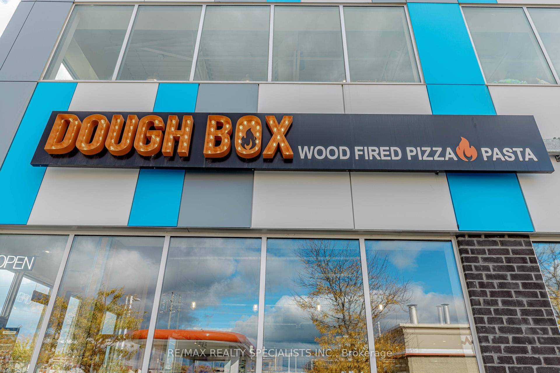 Less than 2 years old, this modern Dough Box pizzeria features a wood burning oven for authentic, artisanal pizzas.