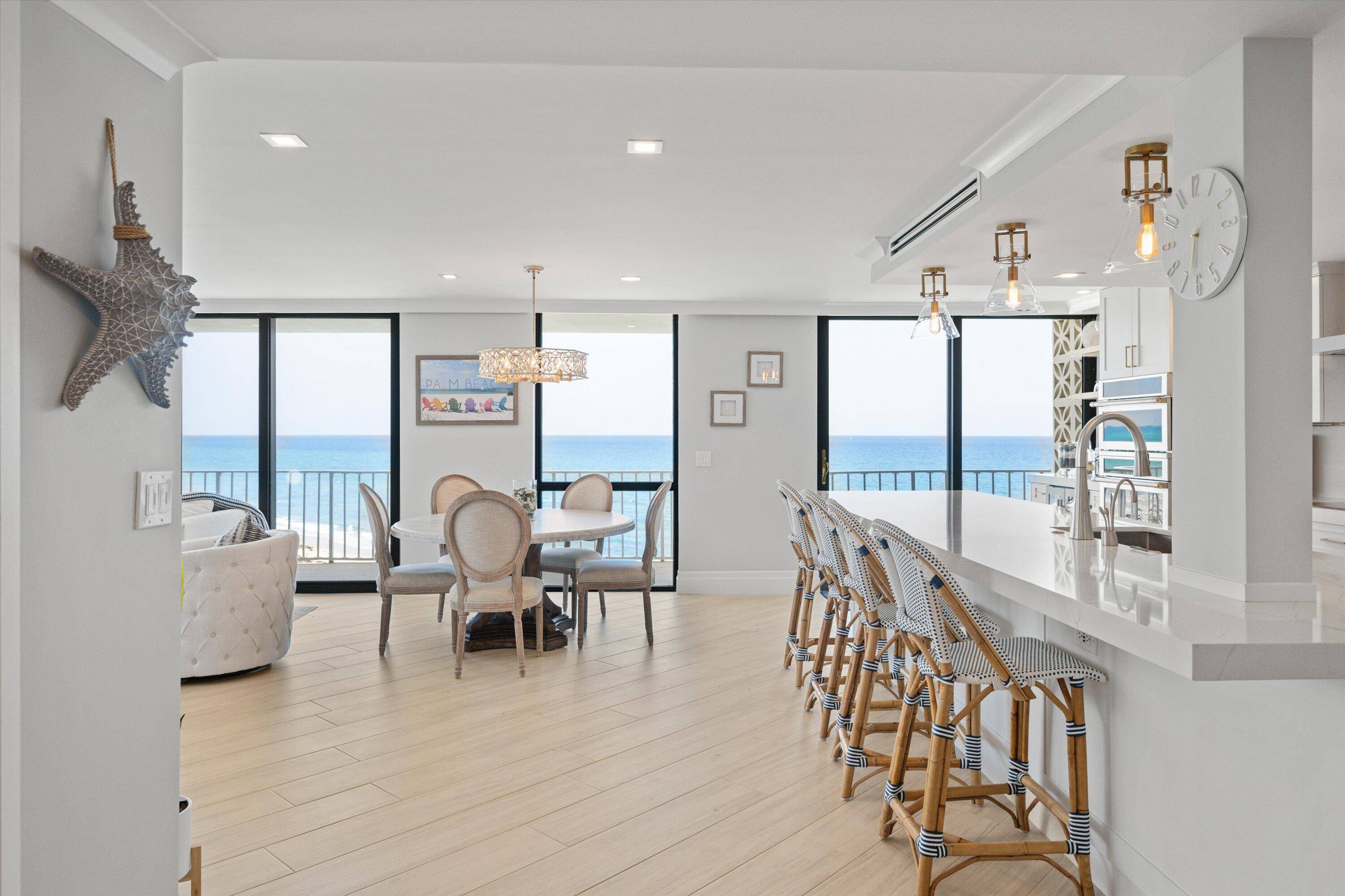 Enjoy breathtaking ocean and Intracoastal views from every room of this 2 bedroom, 2 bath condo on the 5th floor, overlooking the ocean and sparkling pool.