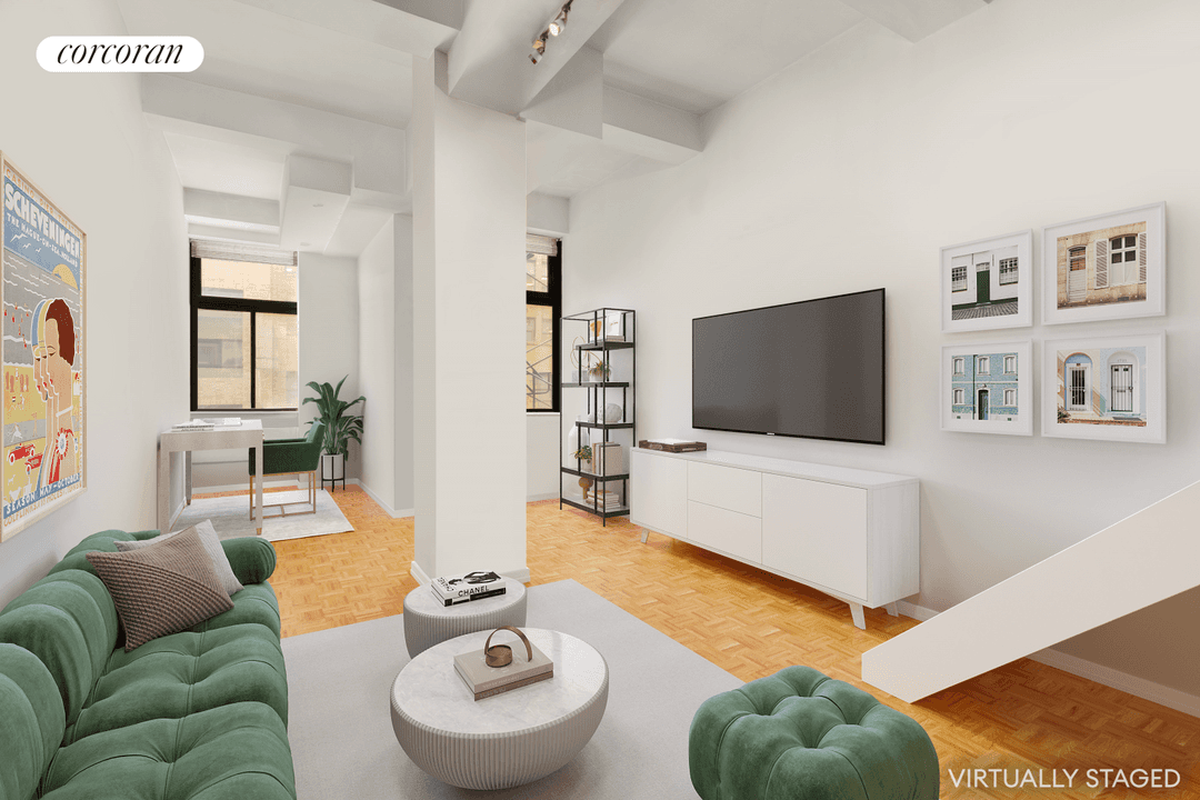 Priced to sell ! This fantastic oversized loft in Turtle Bay Towers has soaring high 12 foot ceilings and is almost 900 sq ft.