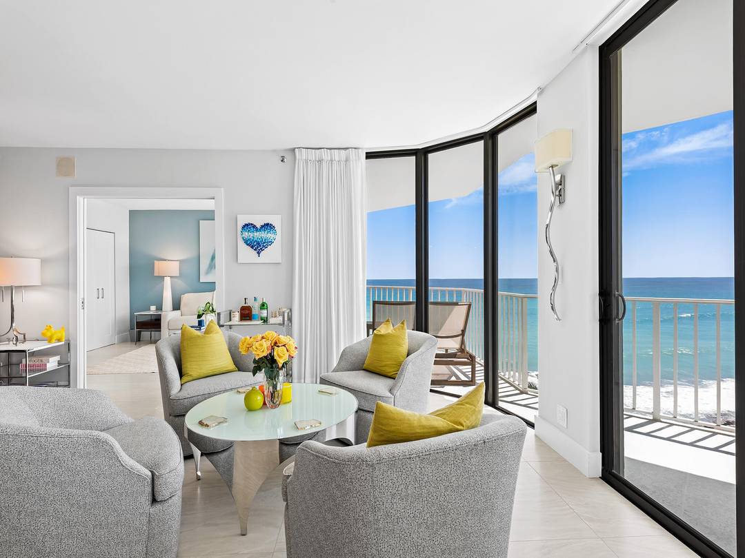 Beautifully renovated contemporary oceanfront condo with ocean views, offering sunrises along with city and Intracoastal views and sunsets !