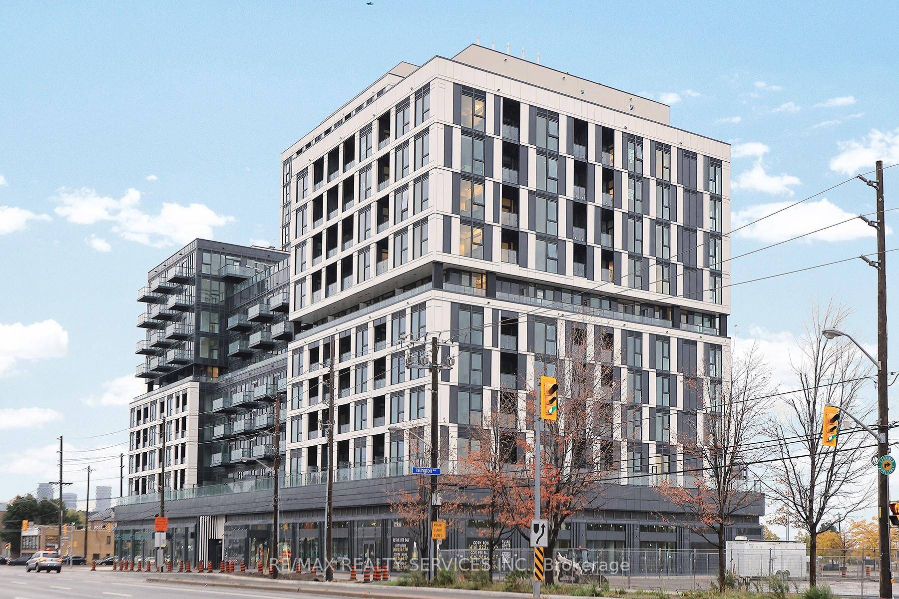 Modern 1 den condo for lease at 1007 The Queensway, Etobicoke, featuring an open concept layout with floor to ceiling windows, sleek kitchen with quartz countertops and integrated appliances, spacious ...