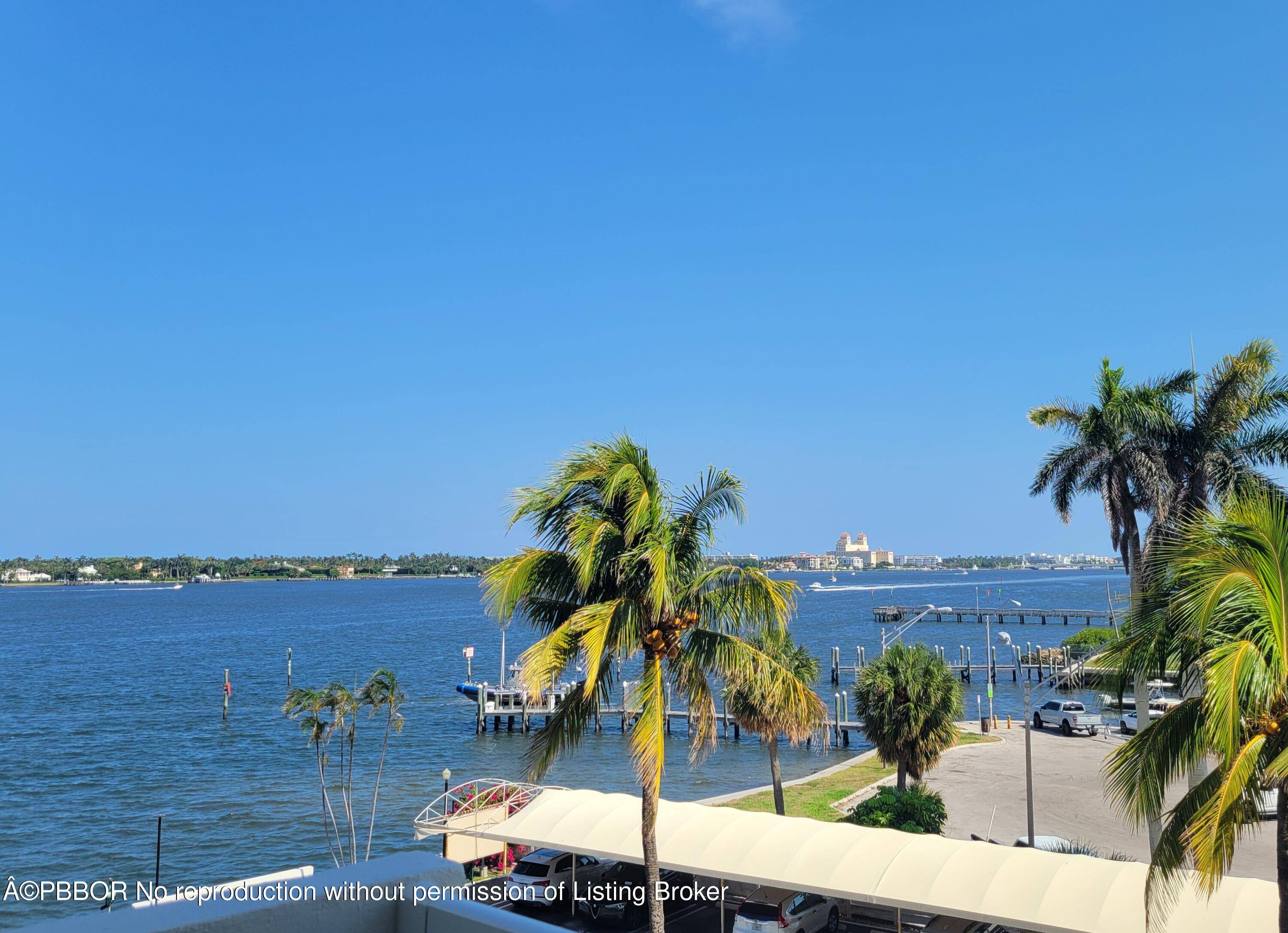 Nicely furnished, updated direct Intracoastal waterfront one bedroom two bath condo in downtown West Palm Beach.