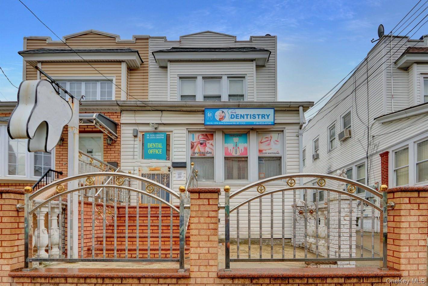 Office building R4 1 zone Golden location on Liberty Avenue with private parking, Building includes 3 office rooms, reception area, 3 baths, rentals 2 bedrooms, living room, 2 full kitchen, ...