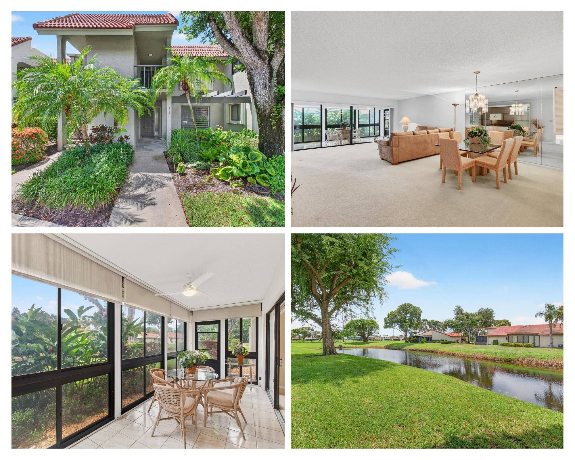 Experience true Florida living in this charming 2 bedroom, 2 bathroom, lakefront condo.