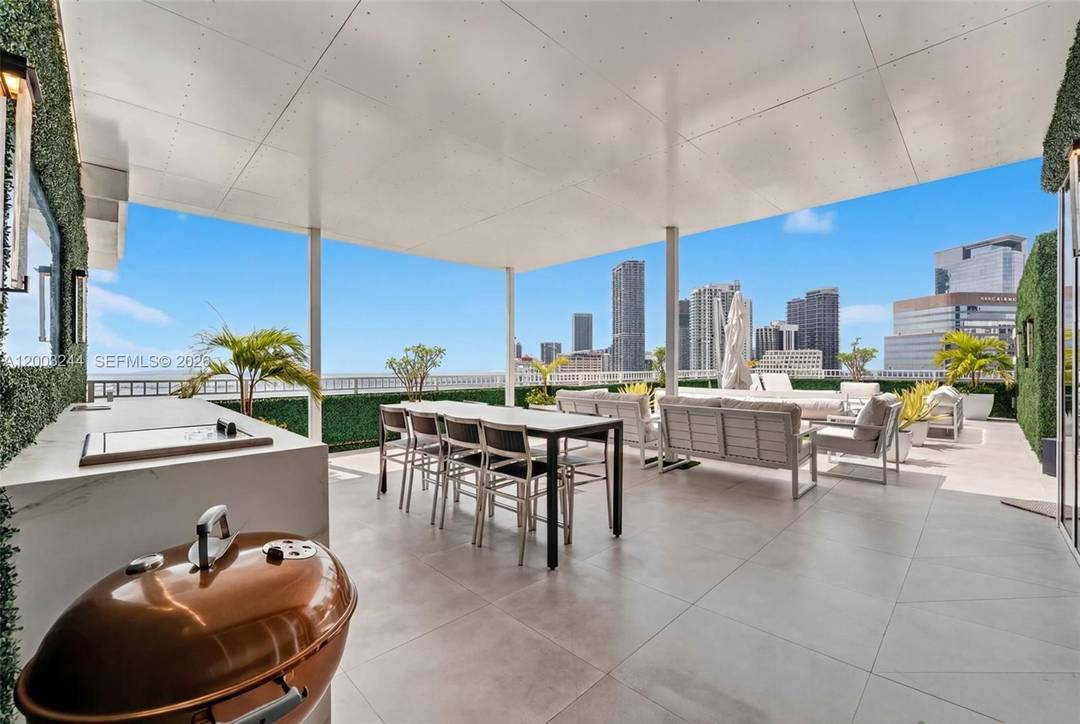 Unique, modern multi level penthouse in the highly desirable Courvoisier Courts on Brickell Key.
