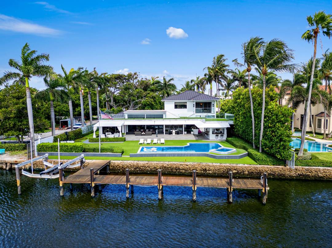 A unique waterfront opportunity awaits build a new 20, 000 square foot estate or enjoy as is !