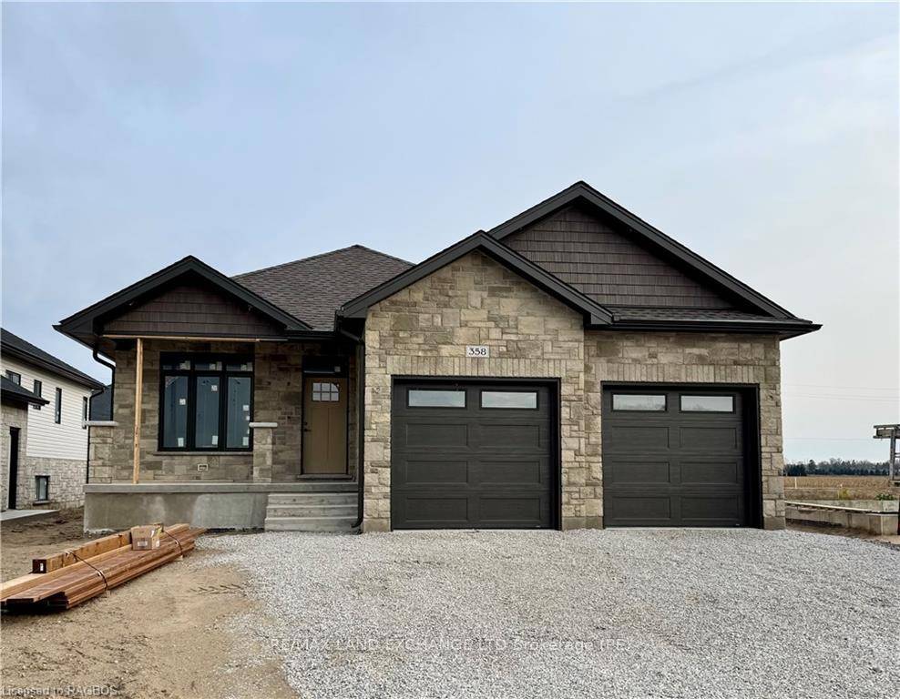 The finishing touches are going on this 1483 sqft stone bungalow at 358 Ivings Drive in Port Elgin.