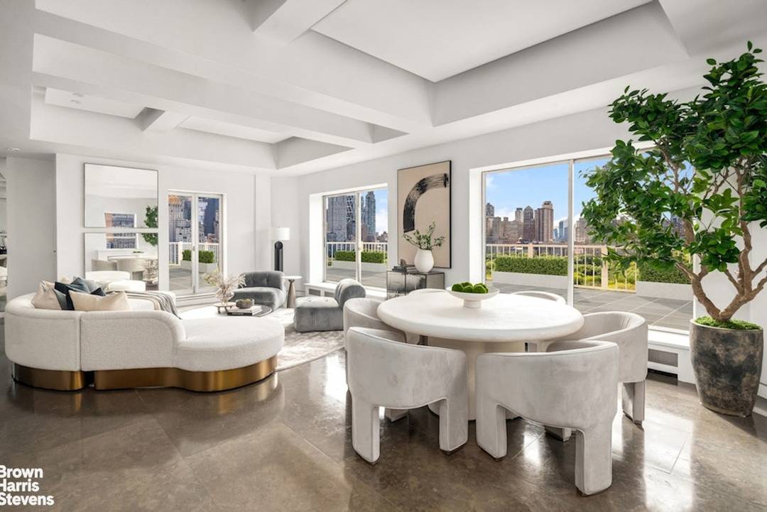 Experience jaw dropping panoramic skyline views from this extraordinary, newly listed two bedroom duplex penthouse with two floors of private terraces perched on the 20th and 21st floors and 360 ...