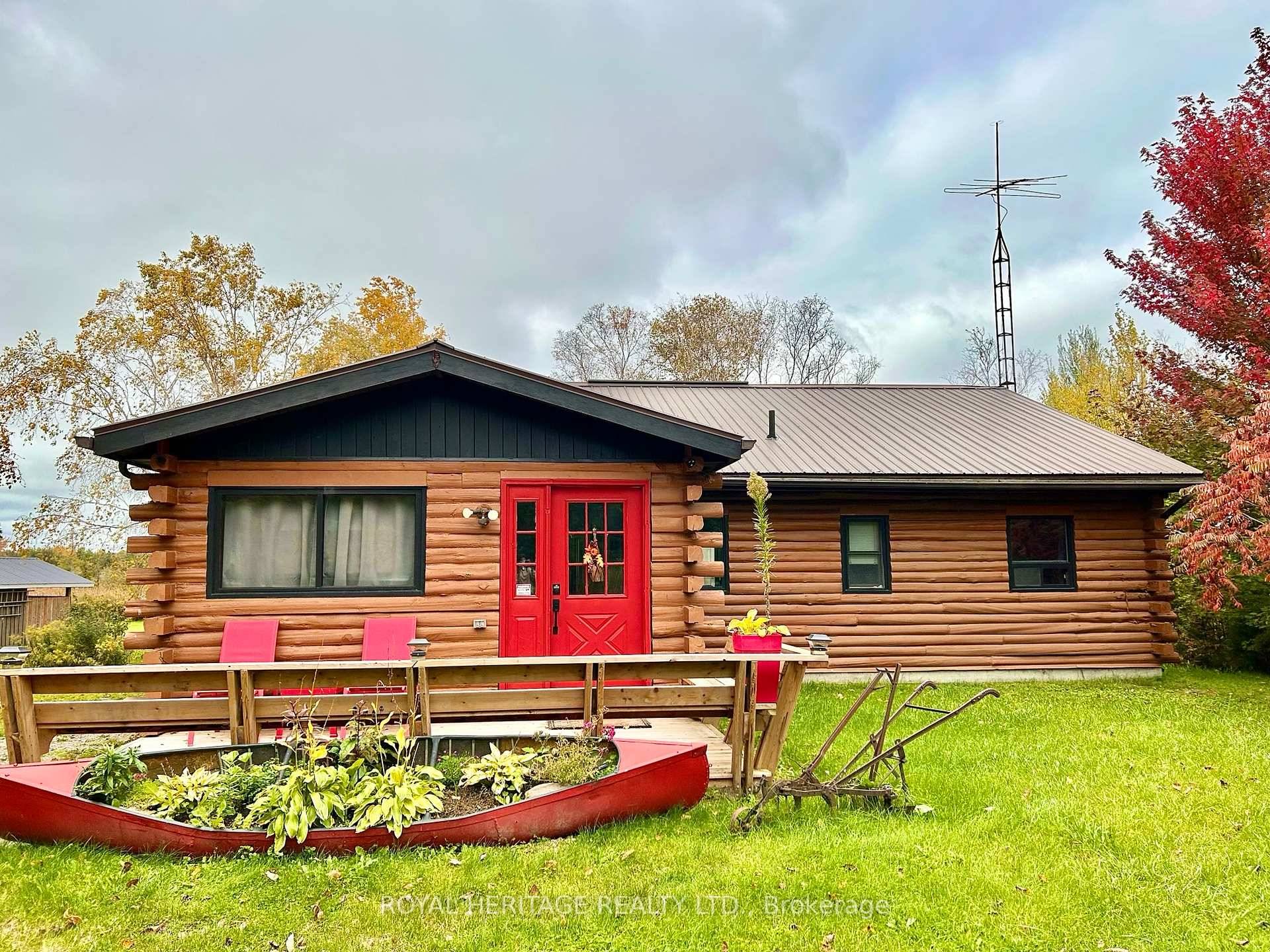 Escape to the Sought after KAWARTHA Community of Dunsford, where you will find a Stunning, 4 bedroom Log Home awaiting your pleasure !