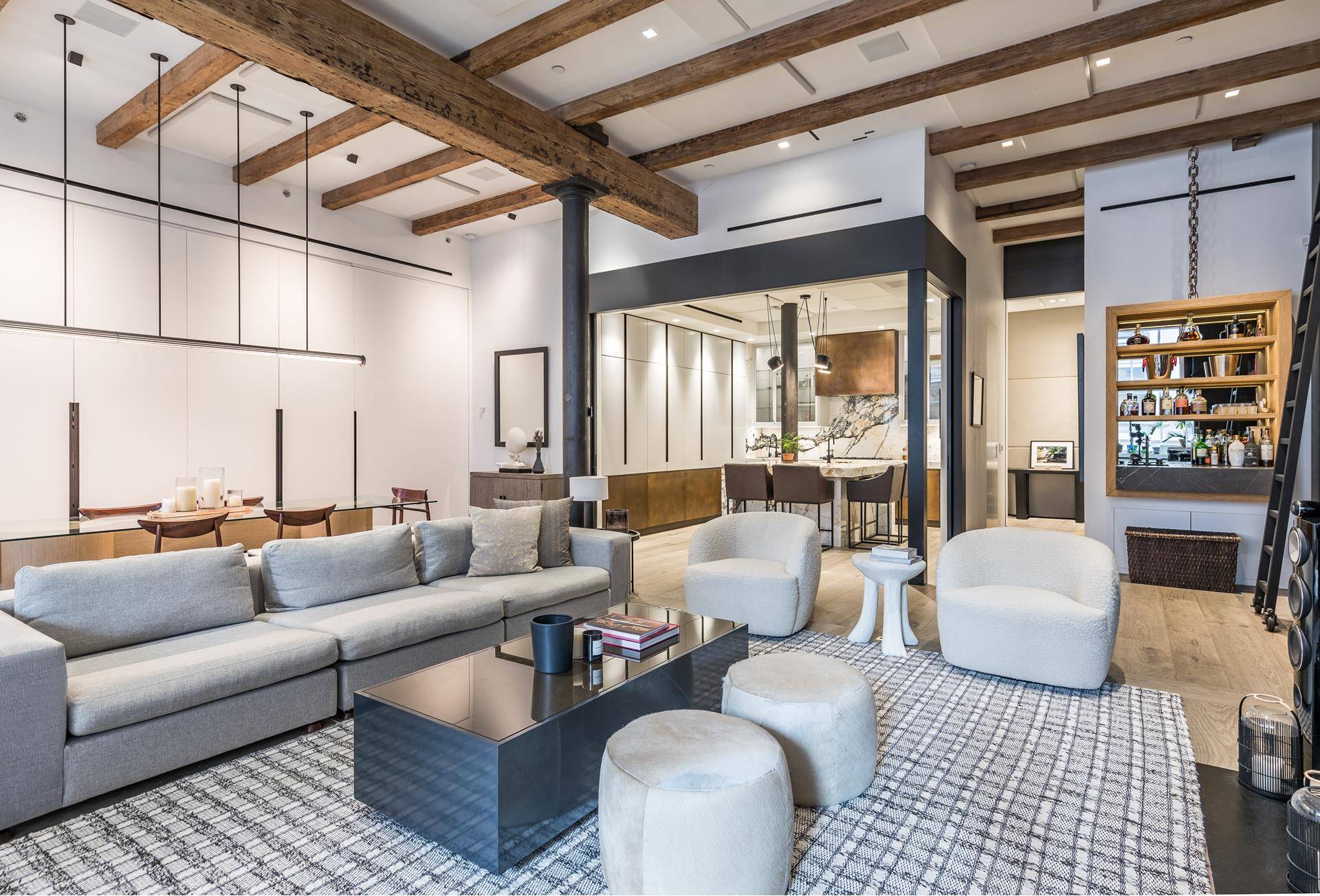 This spectacular loft in the heart of SoHo was completely gut renovated in 2017, elevating the home to a sophisticated standard of style and luxury.