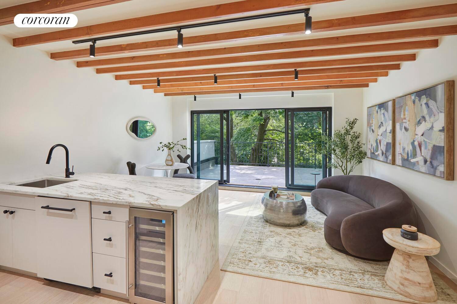 Welcome to the brownstone meets loft style 1, 000 sq ft condo with the massive 200 sq ft private terrace you've been waiting for.