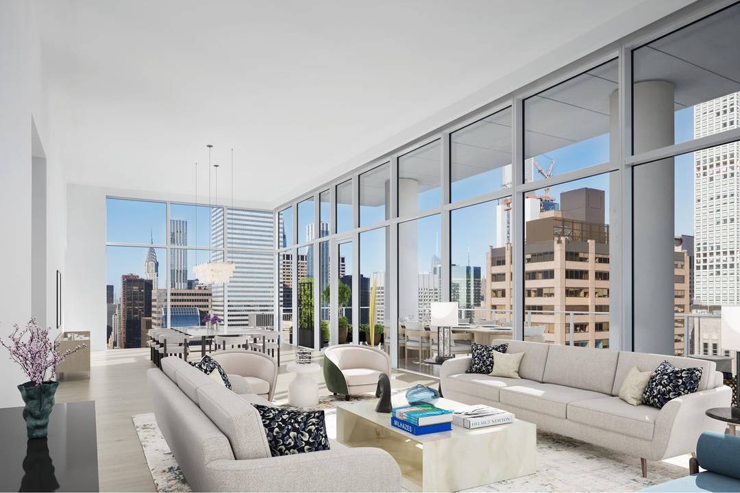 Introducing Penthouse 32, an unparalleled, three bedroom, three and a half bath full floor residence with 14 finished ceilings, gas fireplace, and 148 linear feet of continuous terrace with 360 ...