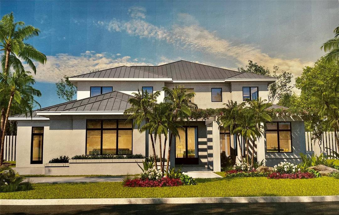Sophisticated New Construction Coastal Contemporary Lakefront Estate in sought after Sea Ranch Lakes.