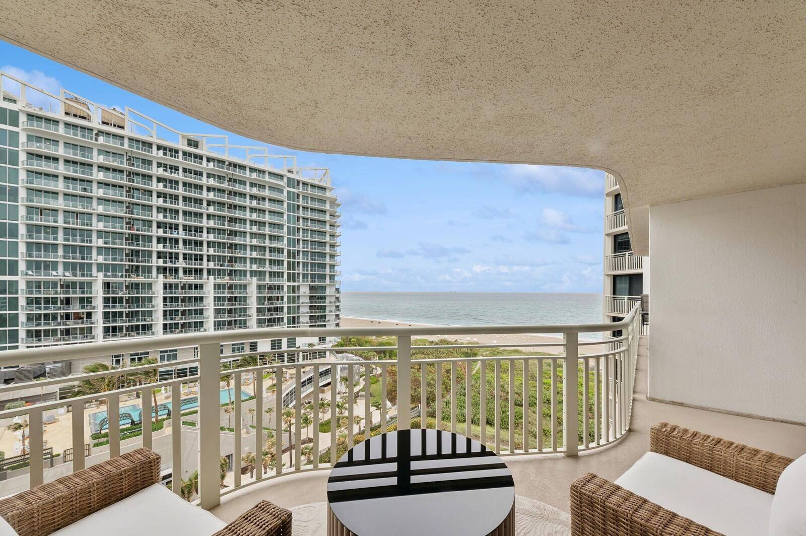 Stunning Oceanfront 2BR 2BA, designed with a classy, contemporary aesthetic and offered luxuriously furnished.