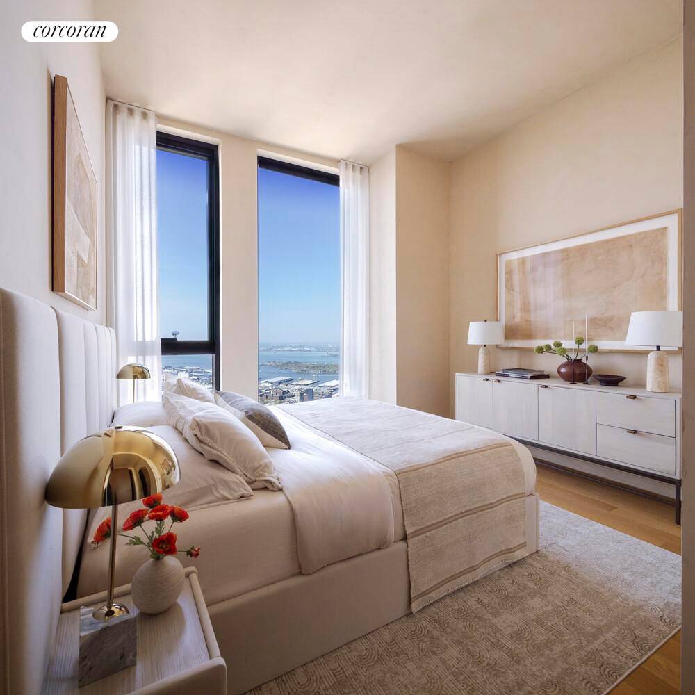 Immediate occupancy. Designed by award winning SHoP Architects, residence 69G is a generously proportioned 1, 172 SF south facing two bedroom, two bathroom home with ceiling heights up to 11 ...