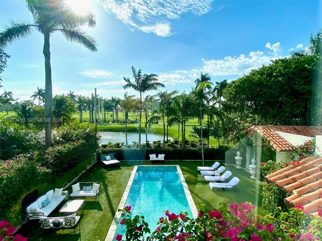 Magnificent mediterranean on private La Gorce Golf Course.