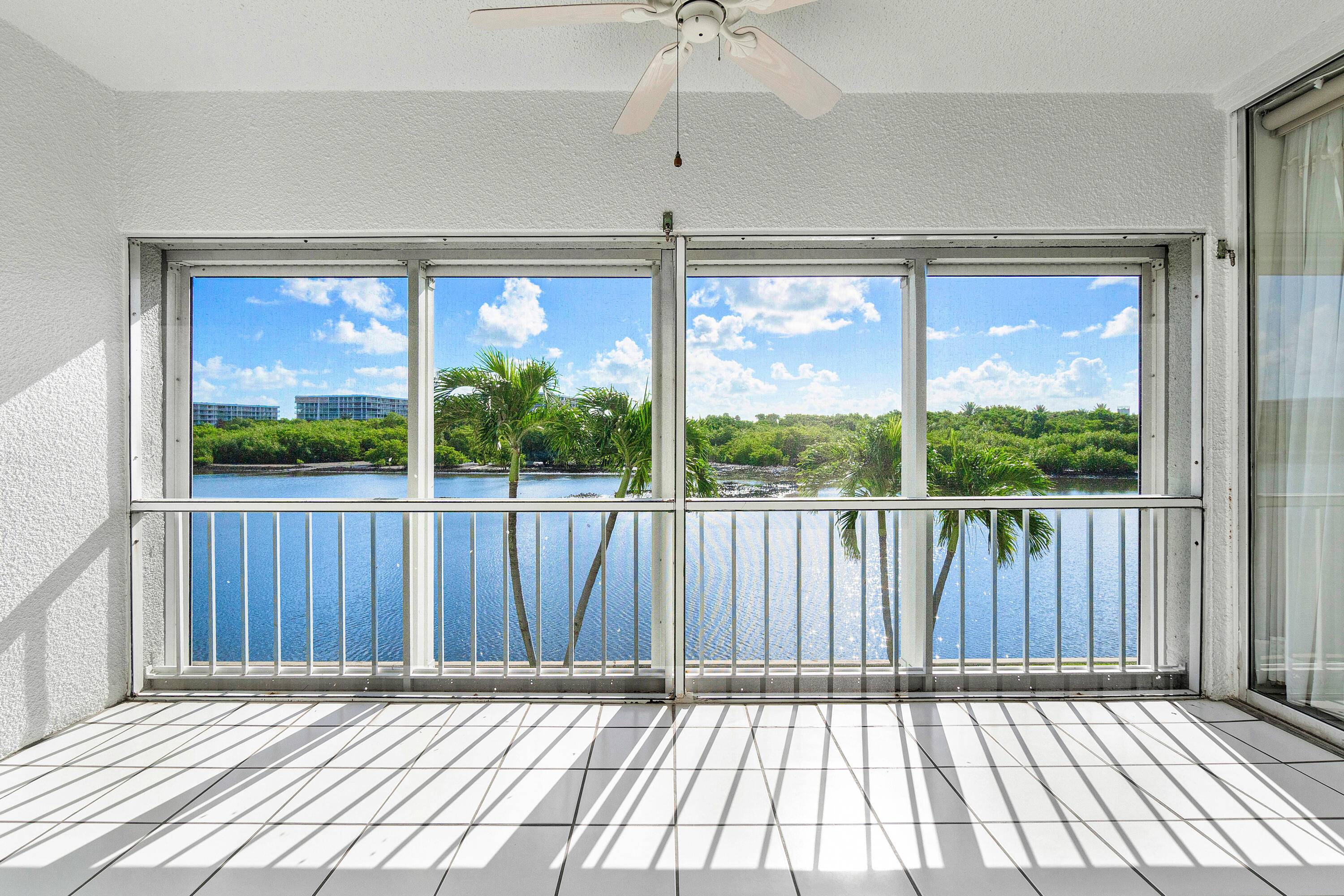 Wonderful intracoastal views from Chateau Rambouillet on desirable Ibis Isle in Palm Beach.