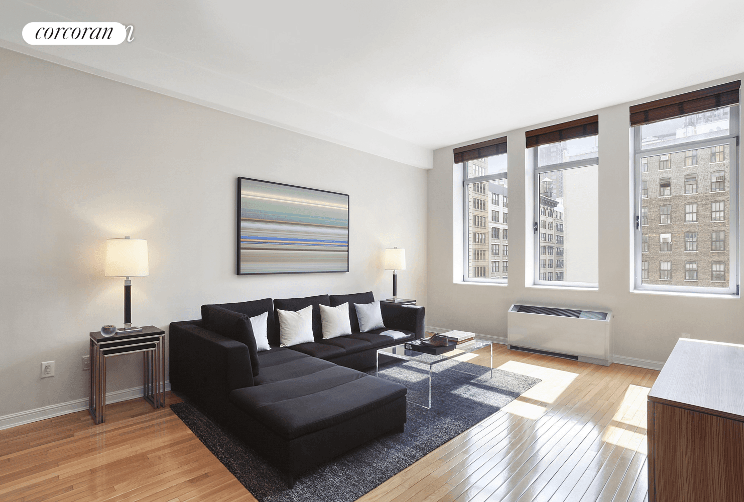 Stunning loft at the famed Chelsea Mercantile is configured as a 1 bedroom PLUS home office guest room with 2 full baths.