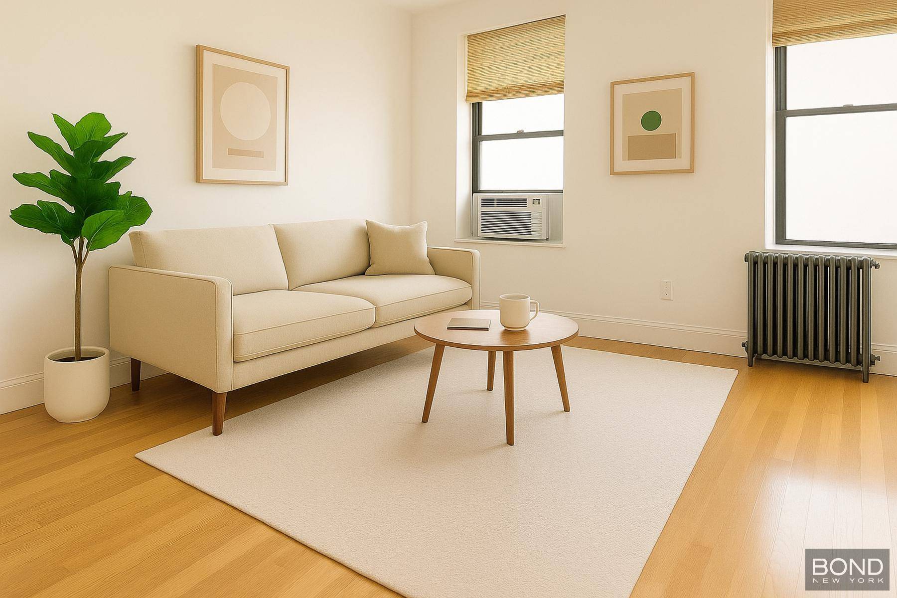 Sun filled and spacious one bedroom apartment in East Williamsburg.