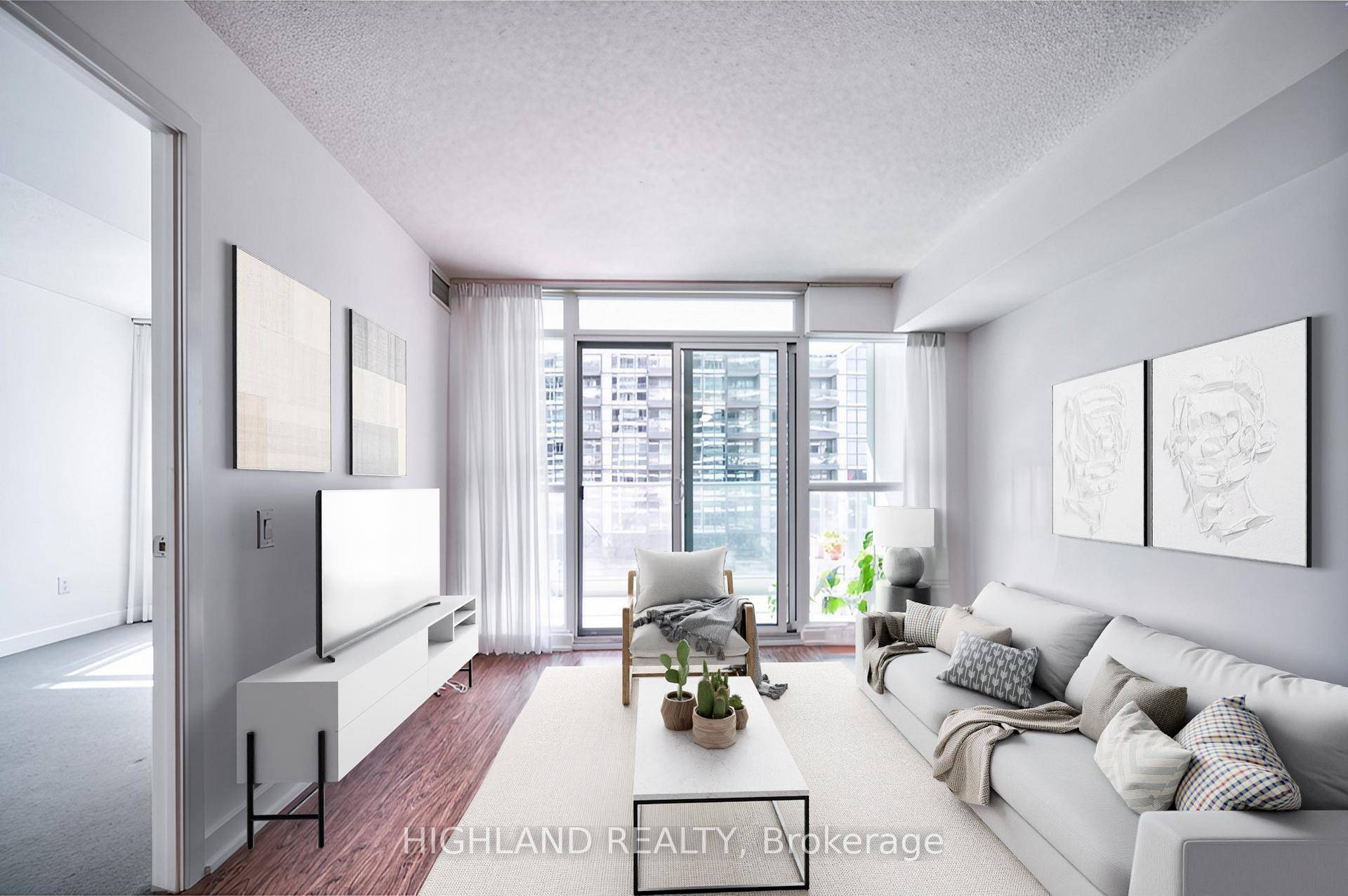 Prime Location ! Bright and spacious 1 Bed Den 2 Bath unit approx.