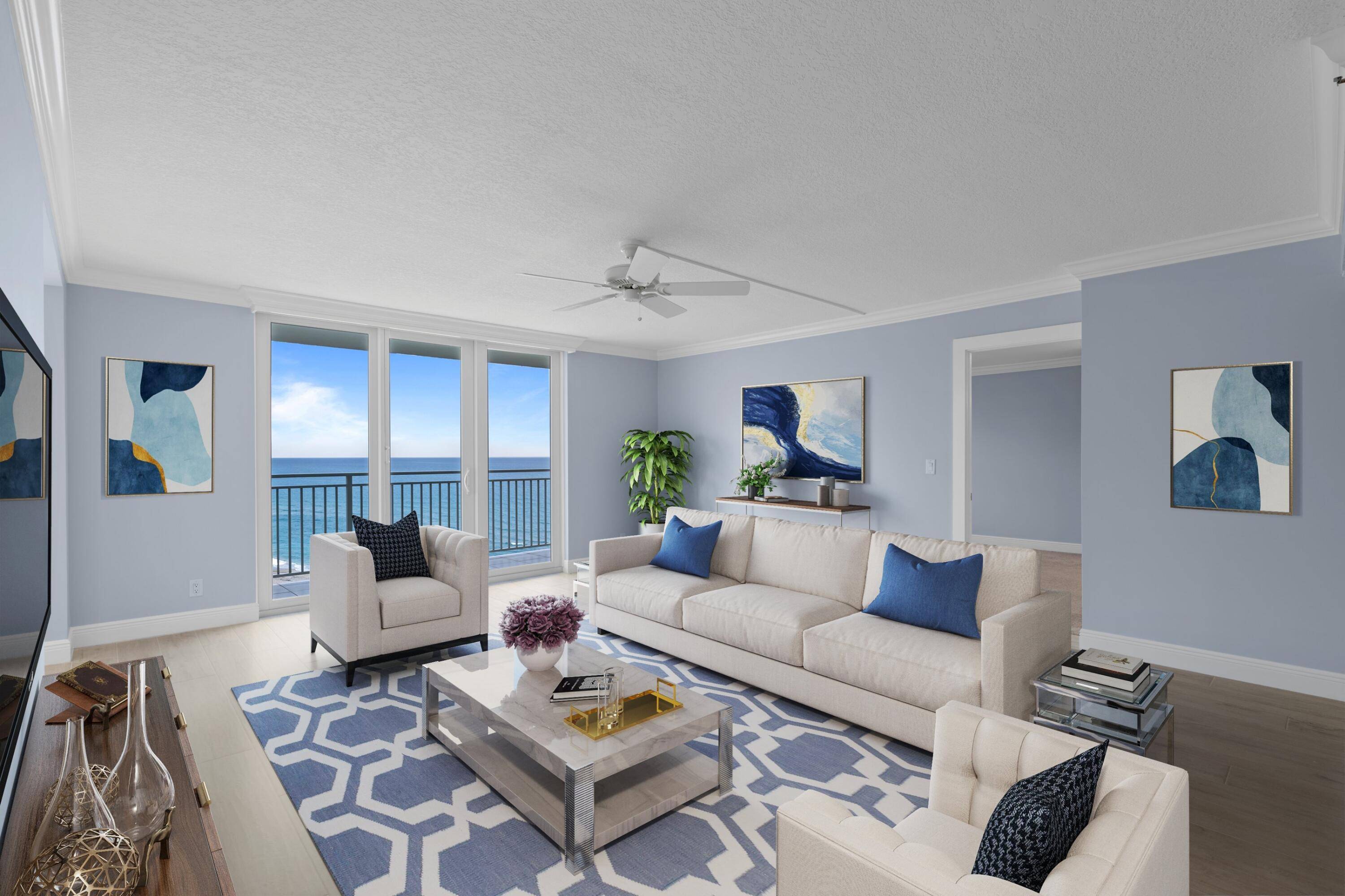 Renovated Beachfront Penthouse !