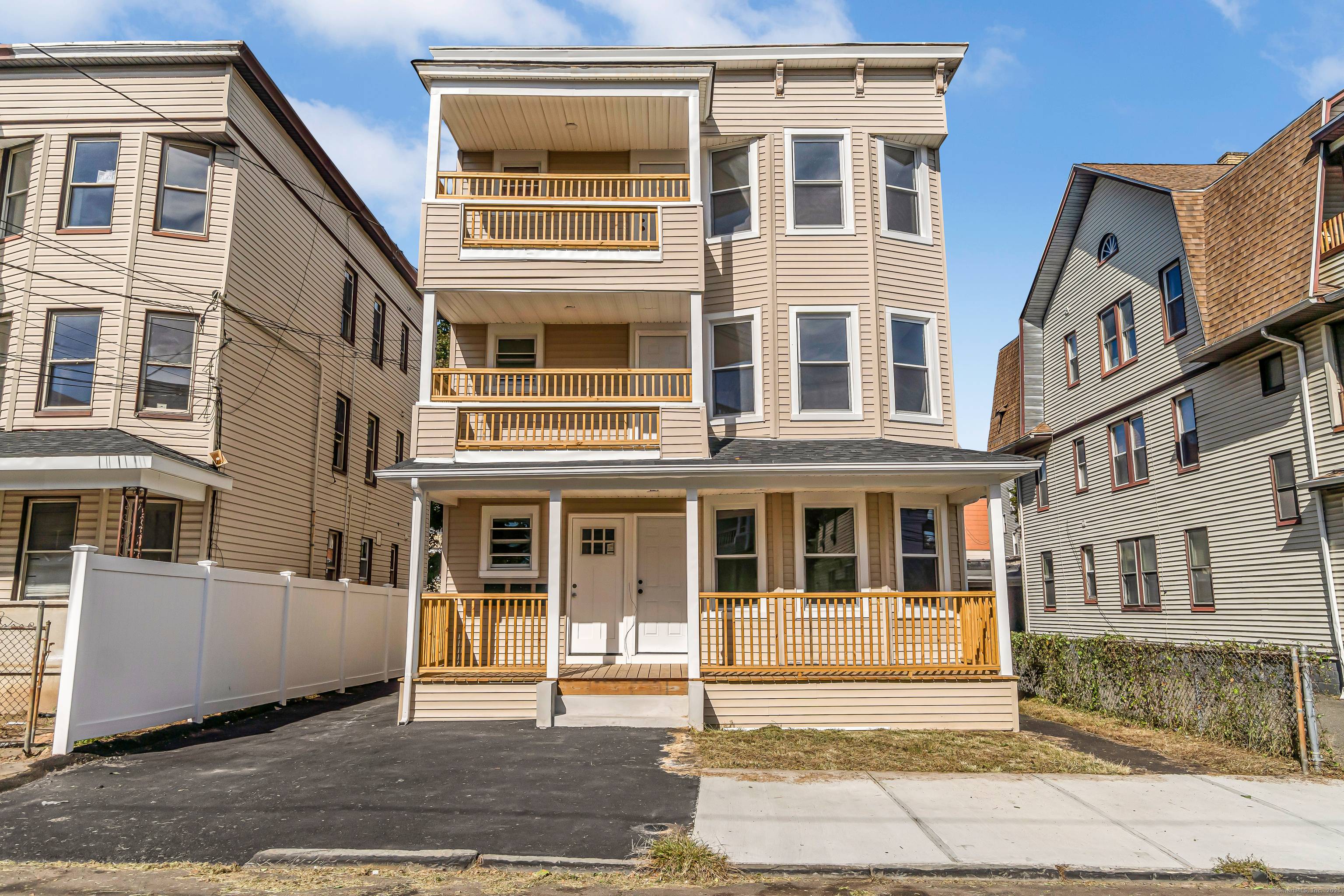 Completely renovated three family property in the Black Rock section of Bridgeport, with all three units featuring the same layout 3 bedrooms and 1 full bath.