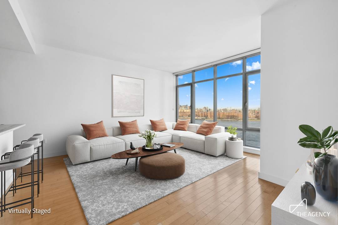Please email to schedule a viewing Sorry, pets are not permitted Presenting this expansive, rarely available high floor, sunlit one bedroom residence with breathtaking southwest facing river and city views, ...