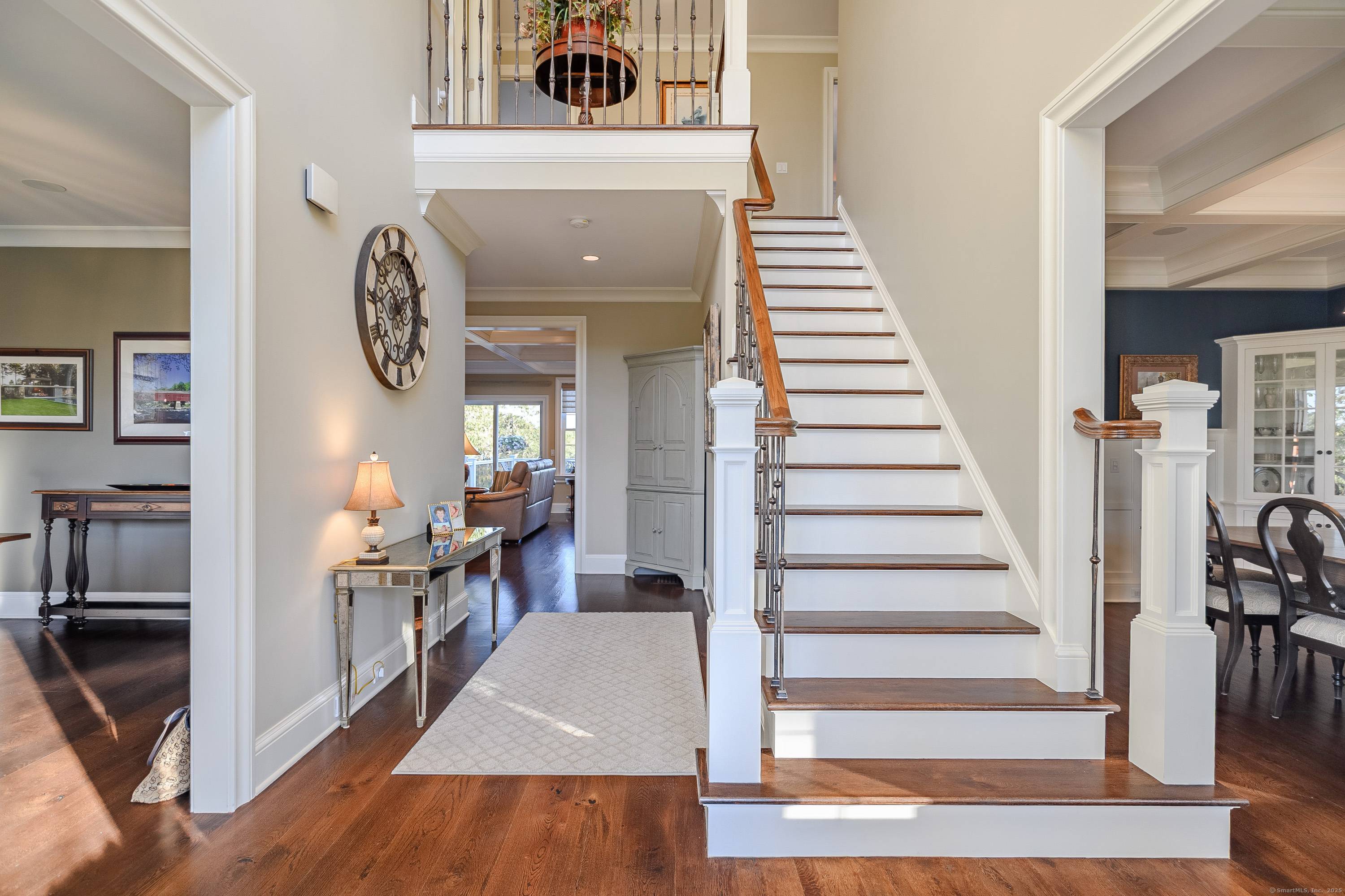 Perched high above Candlewood Lake, this extraordinary custom built residence was crafted by a six time HOBI Award winning builder for himself and embodies the finest craftsmanship with timeless sophistication.
