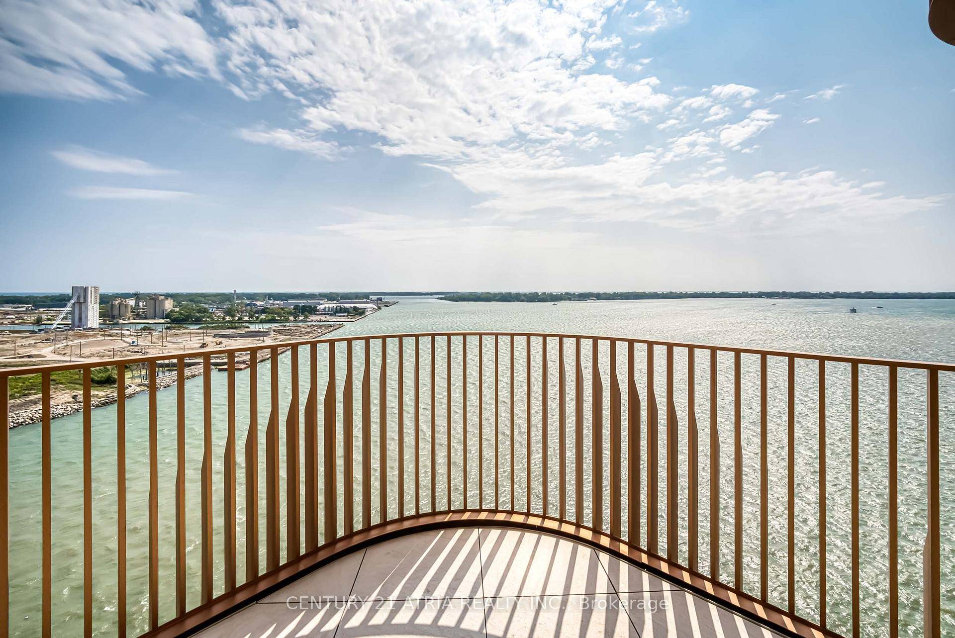 This corner unit faces DIRECT east south for a clear serene view of Ontario Lake !