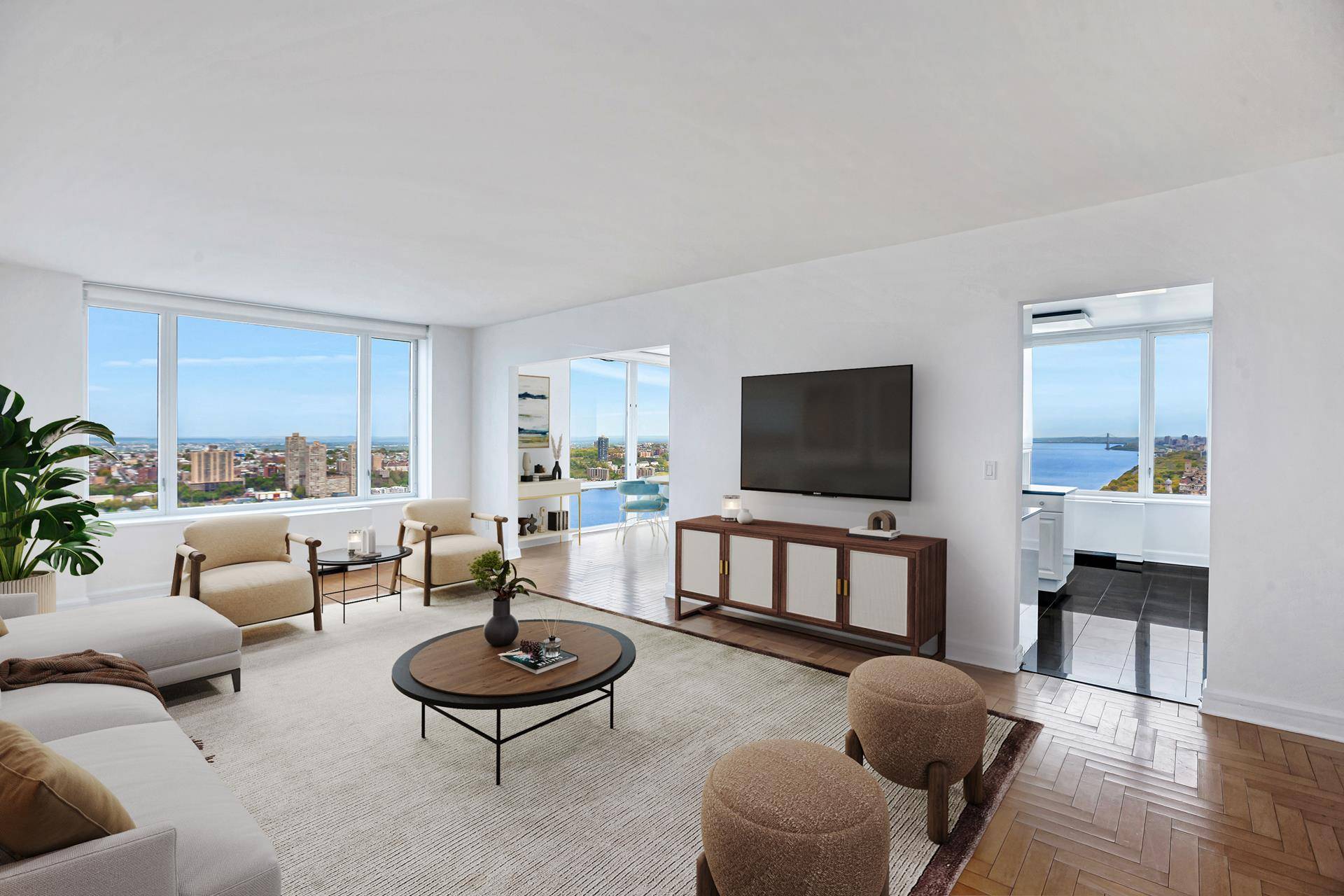 Enjoy sensational views from this 43rd floor home.