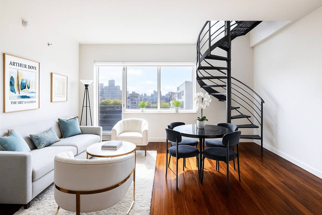 Sun drenched penthouse duplex with a private rooftop cabana, panoramic skyline views, low taxes, and resort style amenities the most exclusive home at Olive Park !