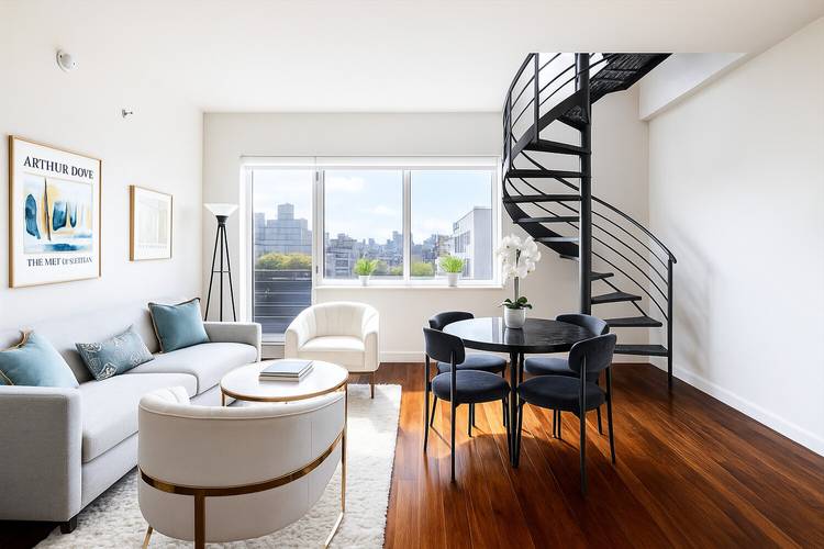 Sun drenched penthouse duplex with a private rooftop cabana, panoramic skyline views, low taxes, and resort style amenities the most exclusive home at Olive Park !