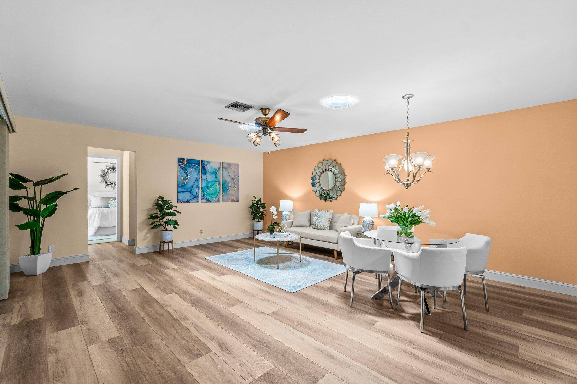 COME SEE THIS PRIVATE CORNER 2 BEDROOM, 2 BATH VILLA FEATURING A COVERED SCREENED LANAI AND FULLY FENCED OPEN PATIO TO CATCH SOME RAYS !
