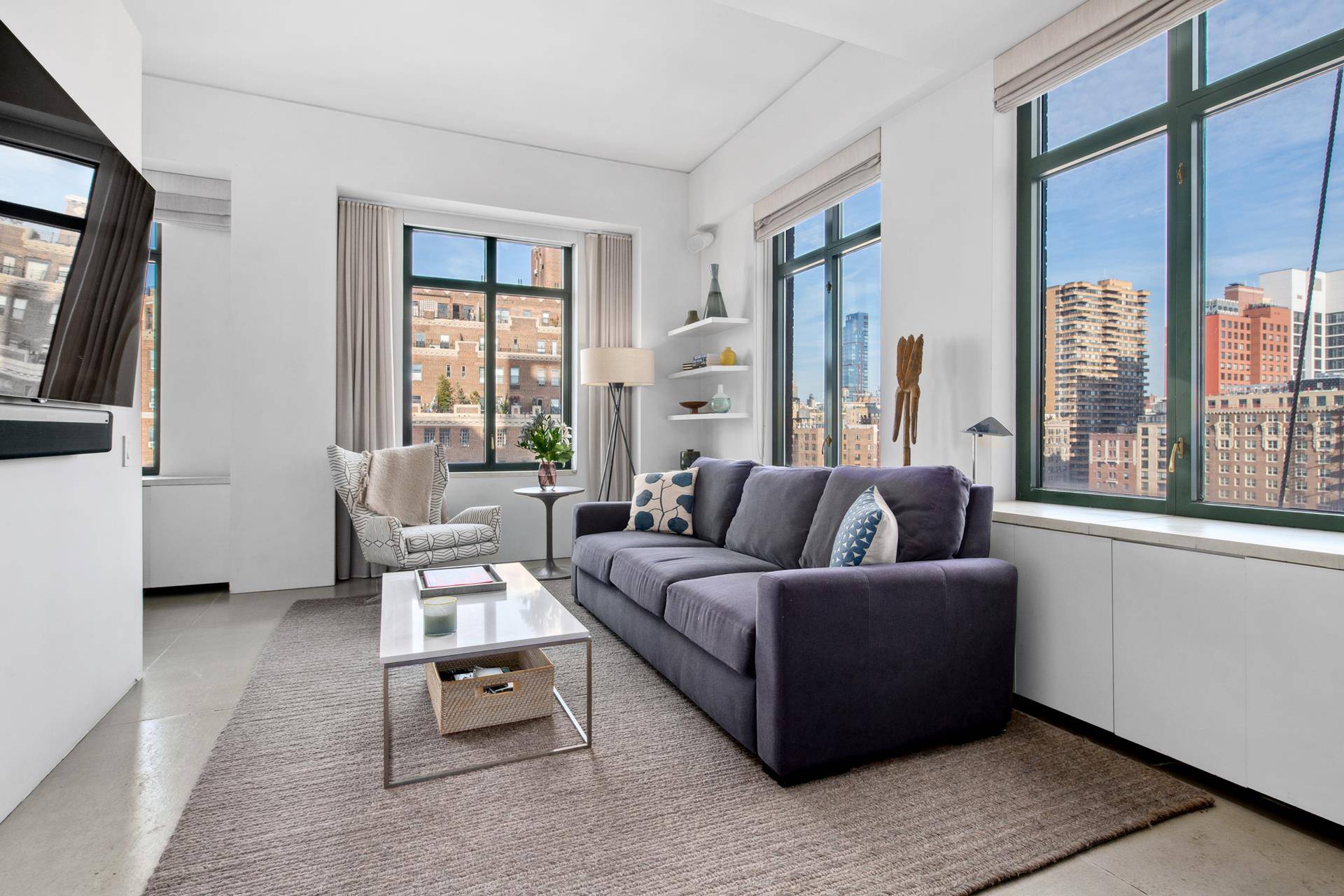 Welcome to this Stunning, mint renovated high floor modern alcove studio Junior 1 bedroom on the Upper West Side, with breathtaking Hudson River views !