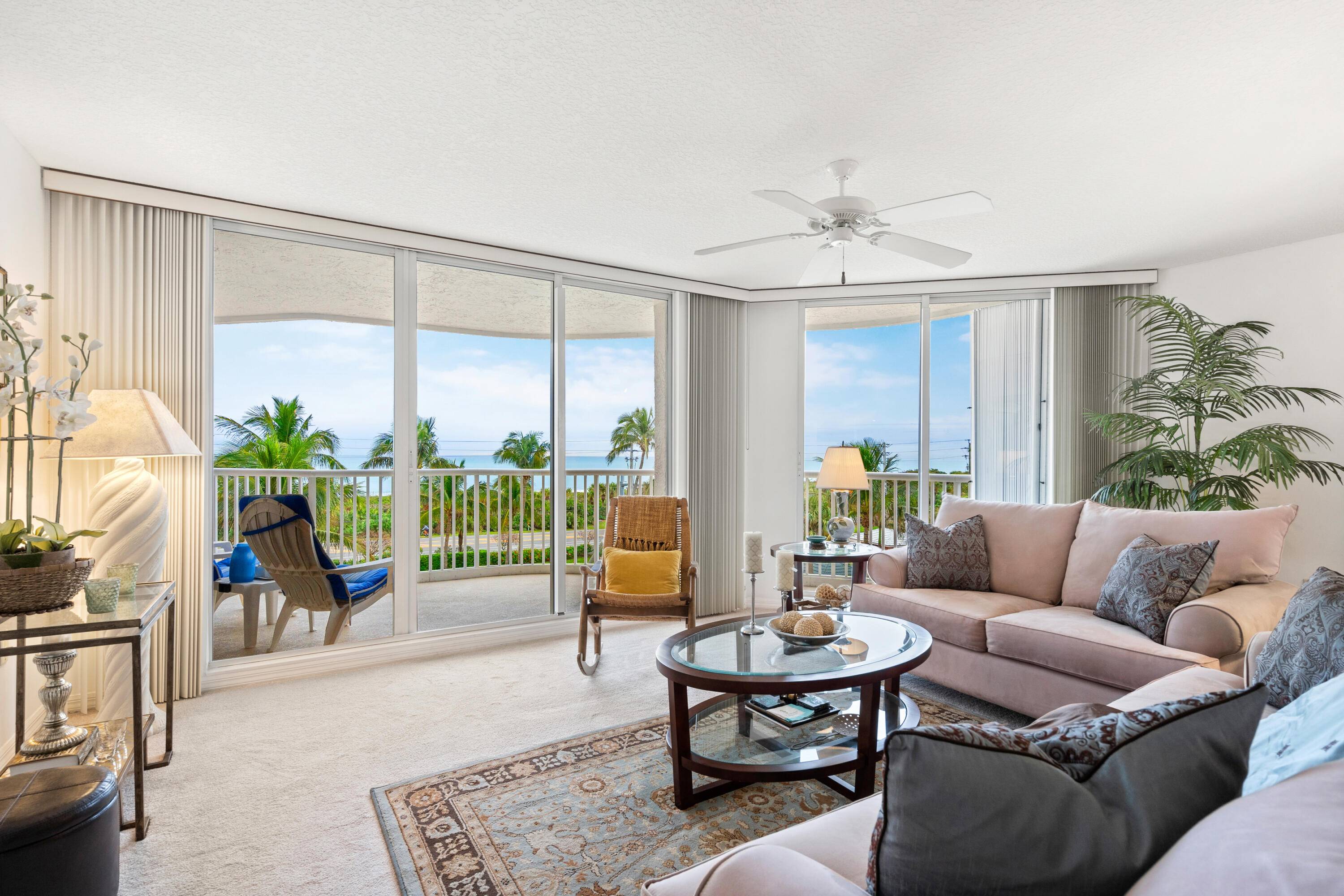 Beautiful 5th Floor South Corner unit offers a tranquil resort like feel with stunning views of the ocean and intracoastal !
