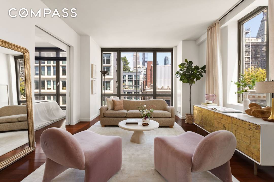 A Flatiron Jewel Loft Like Proportions and Three Exposures 4 W 21st Street Perched high on the 16th floor, this rare and radiant 2 bedroom, 2 bath residence is one ...