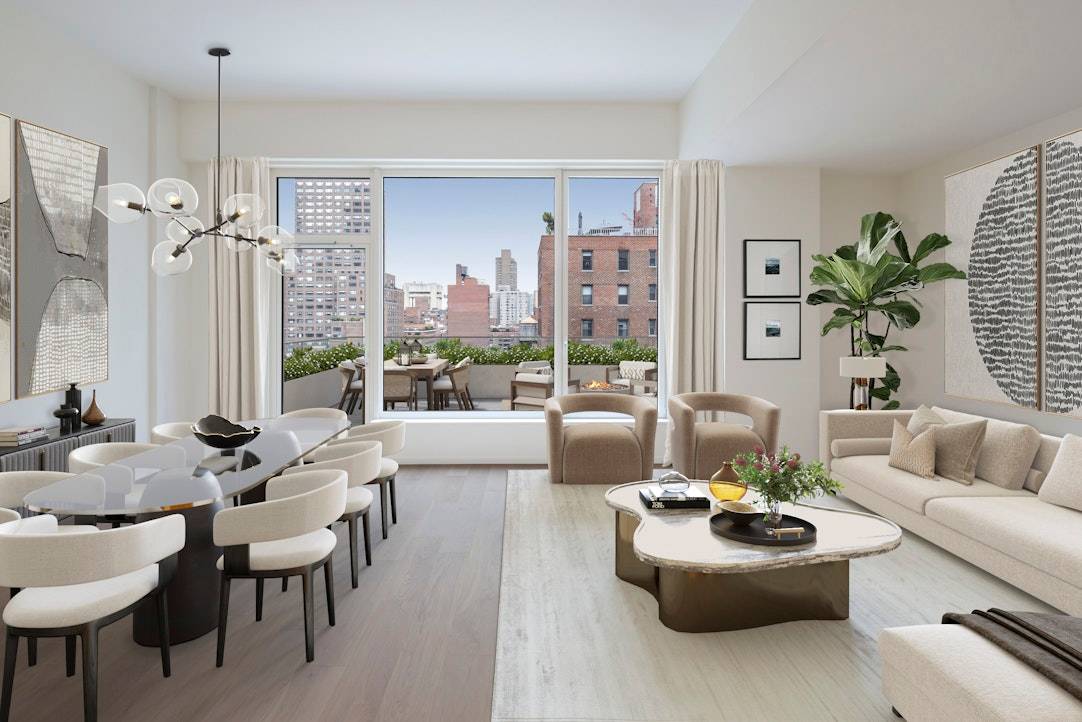 Experience unparalleled city living from Residence 9A, a generous three bedroom, three bathroom home designed for luxury and comfort.