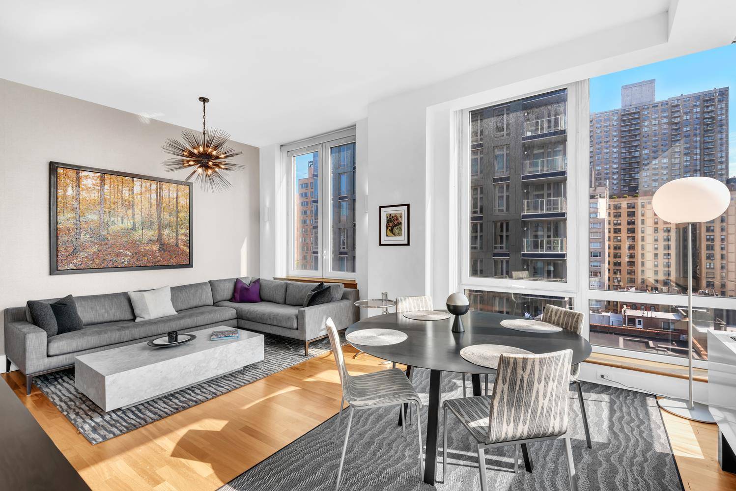 This is a stunning bright, spacious corner 2 bedroom with incredible light and triple exposures.
