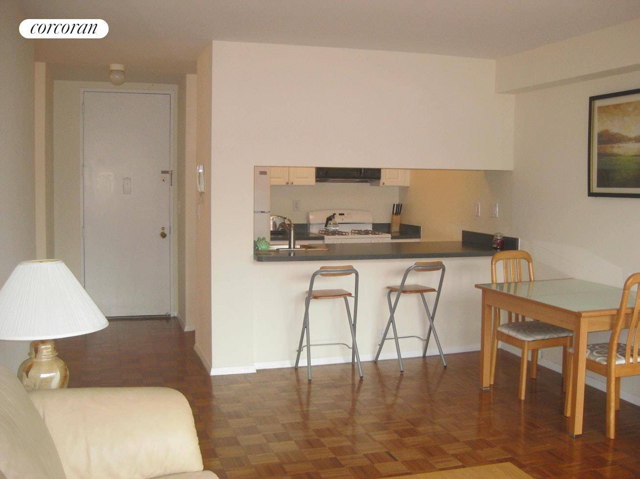 Residence 5F at 393 West 49th Street is available immediately.