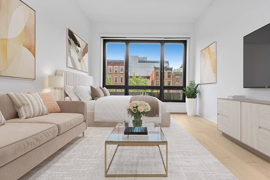 The Smartest Entry into Brooklyn's Premier Luxury Lifestyle A Beautiful amp ; Bright Studio with LOW monthly amp ; Tax Abatement till 2043 !