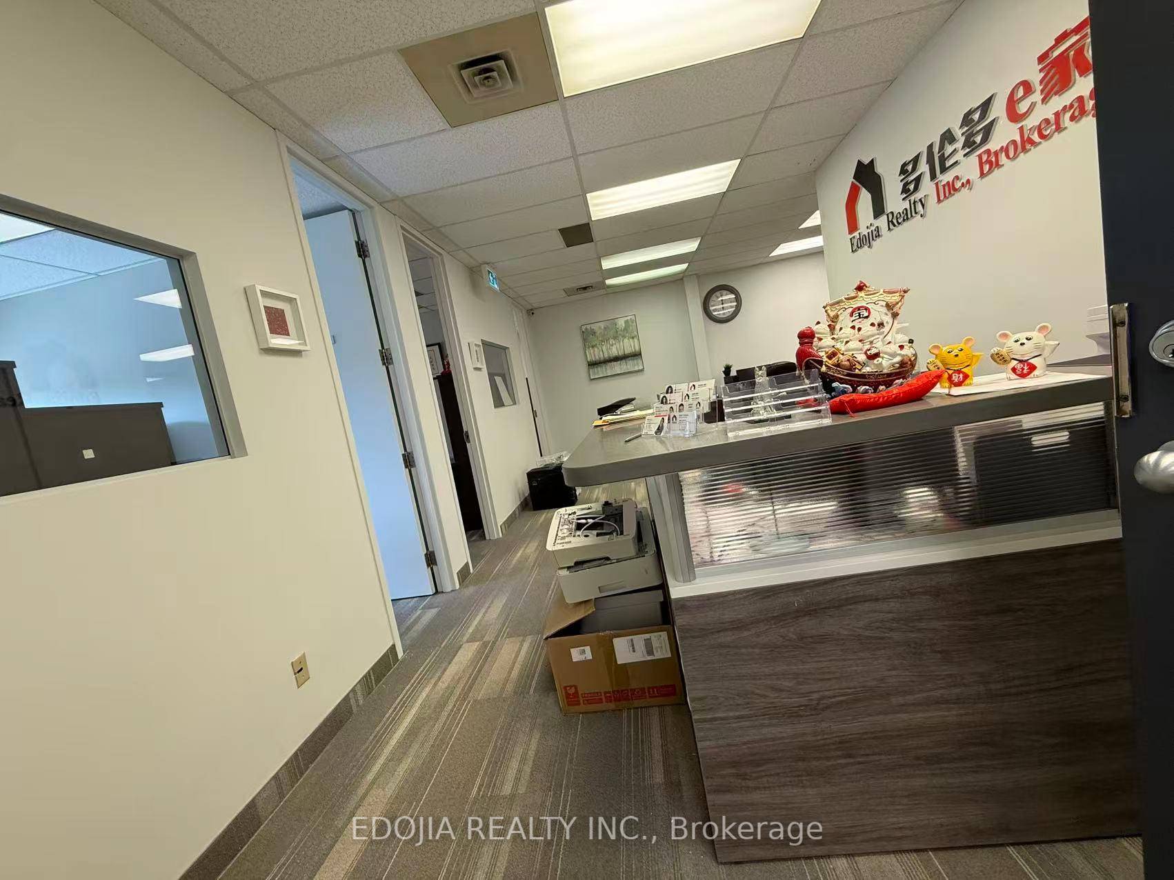 1120 SQFT second floor corner offices with reception, large open area and 3 private offices.