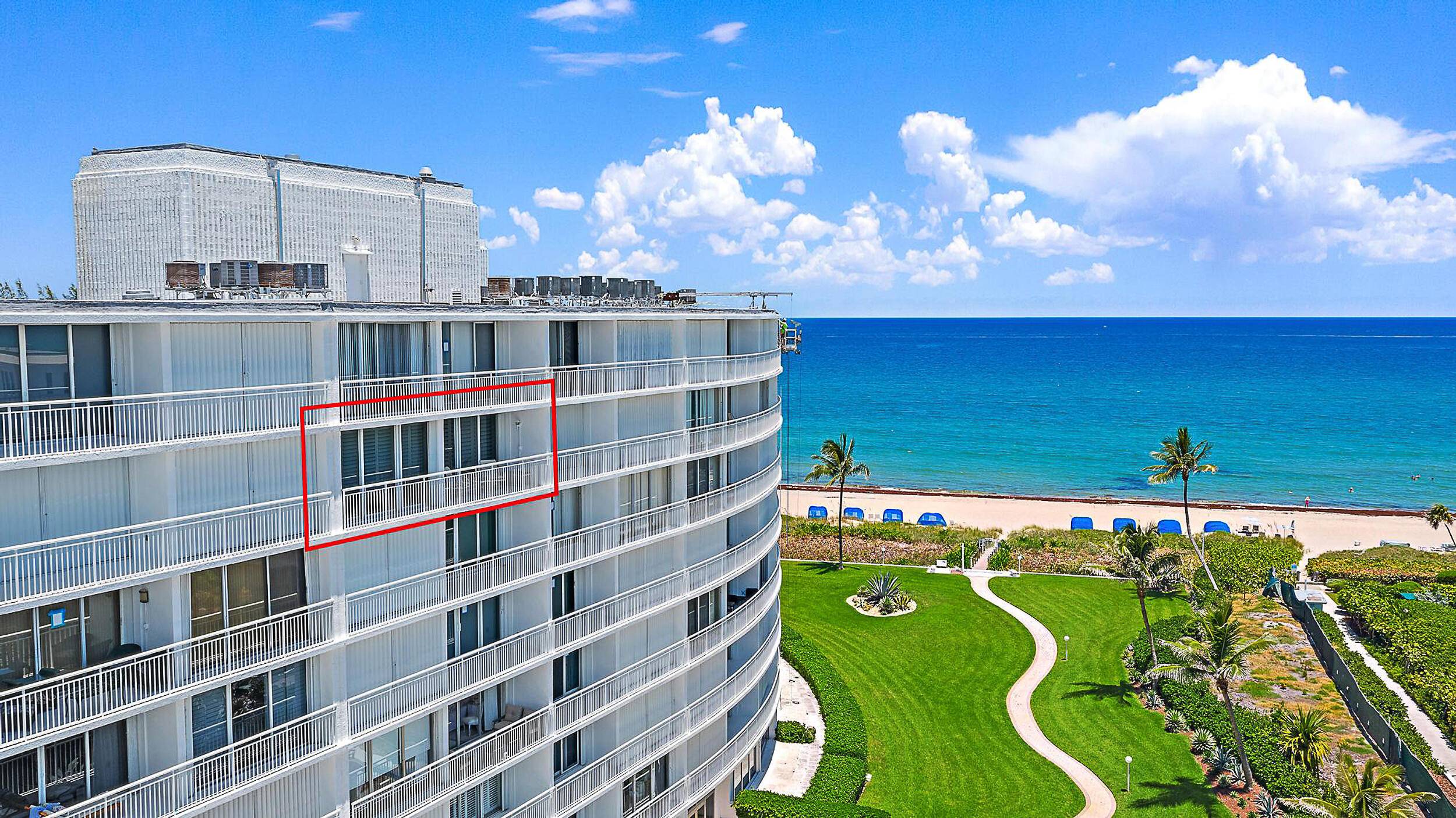 Stunning high floor oceanfront residence with sweeping views of the Atlantic Intracoastal.