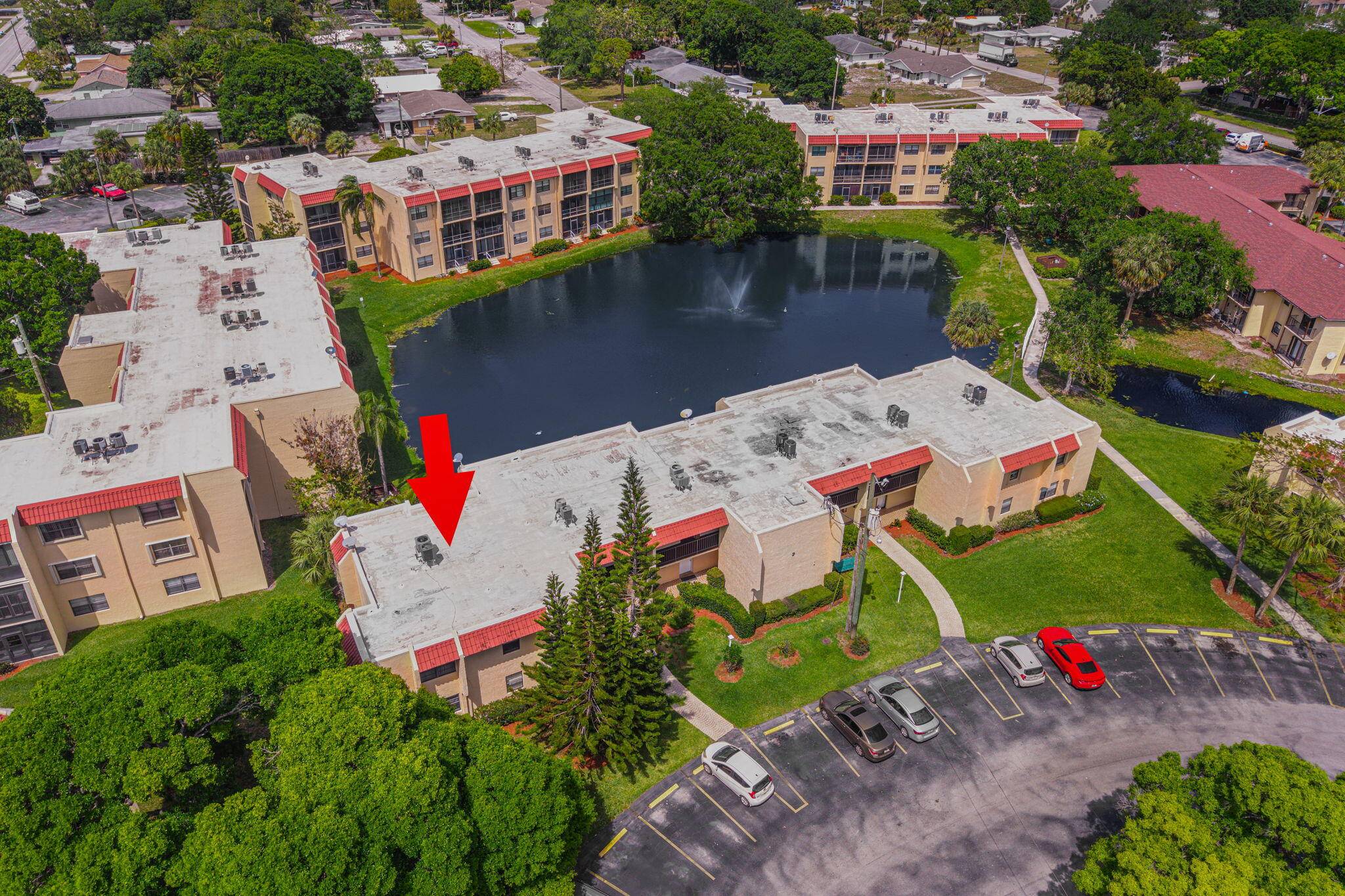 Second Floor unit at the Island house includes 2 balconies with a great breeze coming off the pond.