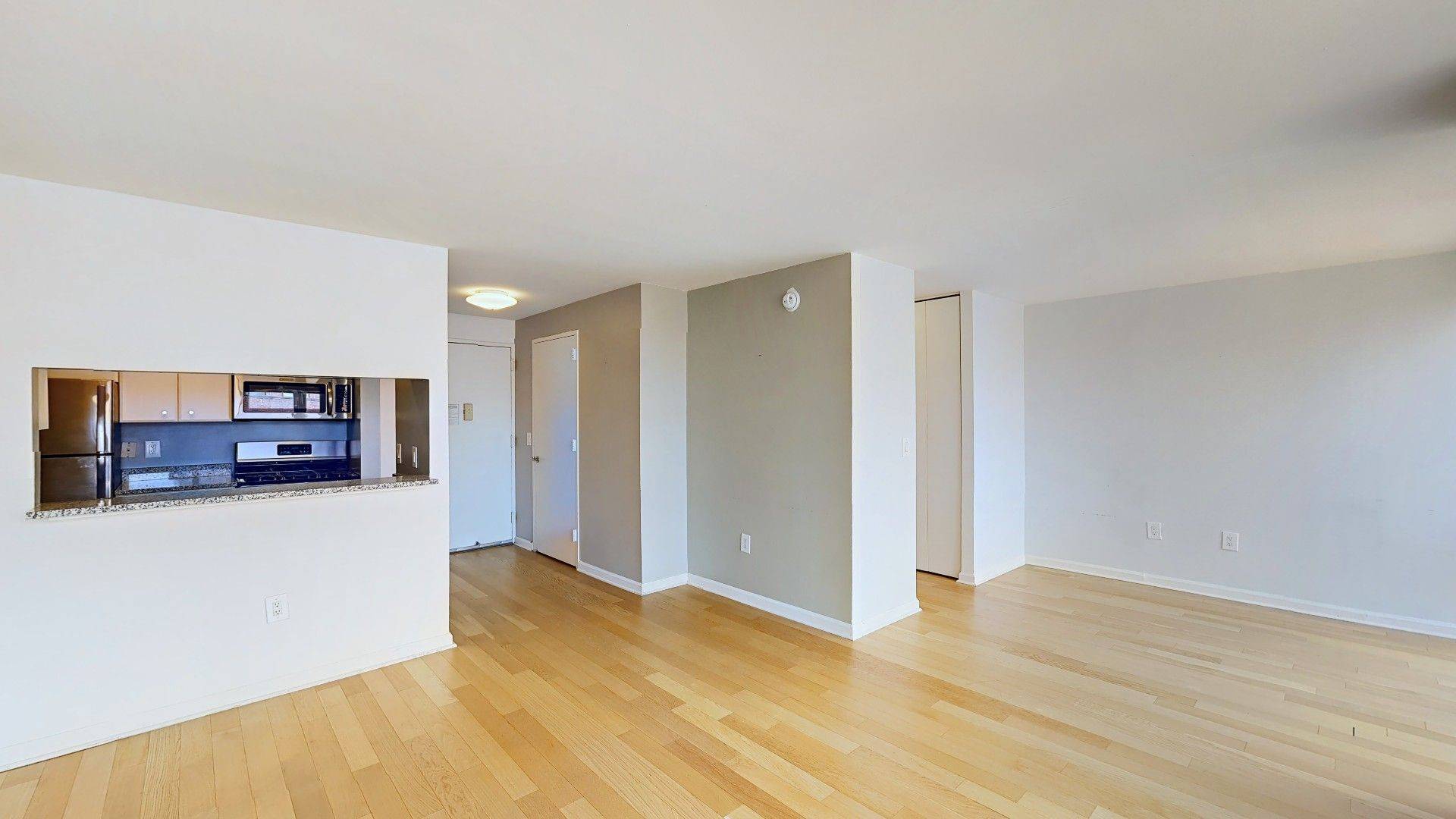 Bright and spacious two bedroom with private balcony and flexible floor plan with space for a dedicated dining or home office nook.