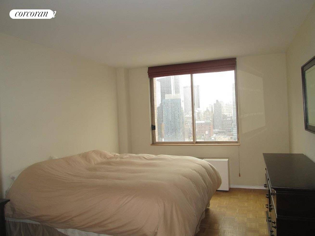 Residence 27D at 350 West 50th Street is available for July 1st, 2025.