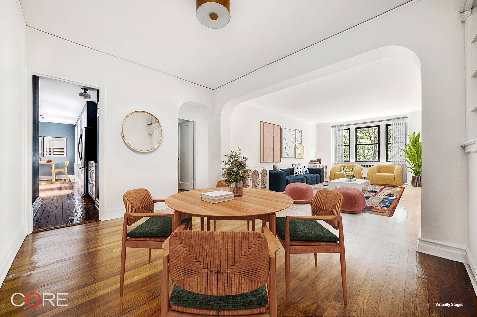 Welcome to this sizeable one bedroom, one bathroom residence that combines pre war charm with modern nuances.