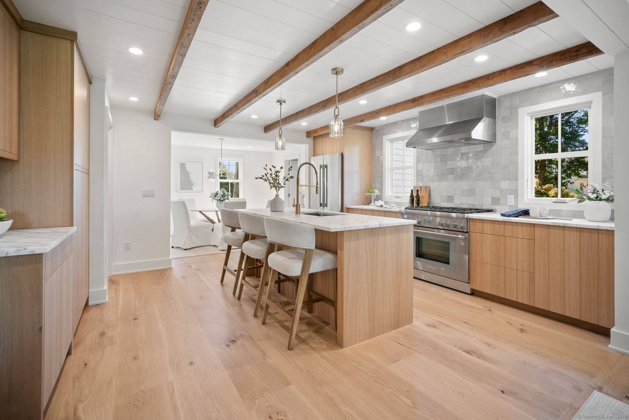 Every plank, beam, and finish in this 3BR, 2.