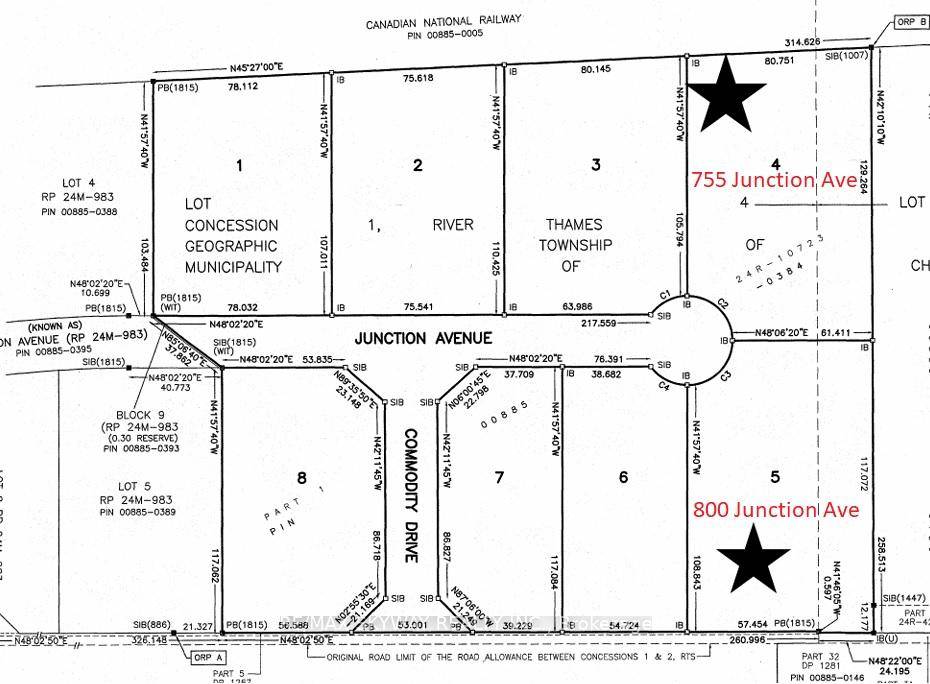 Incredible opportunity to acquire one or both side by side industrial lots at 755 amp ; 800 Junction Ave in Chatham.